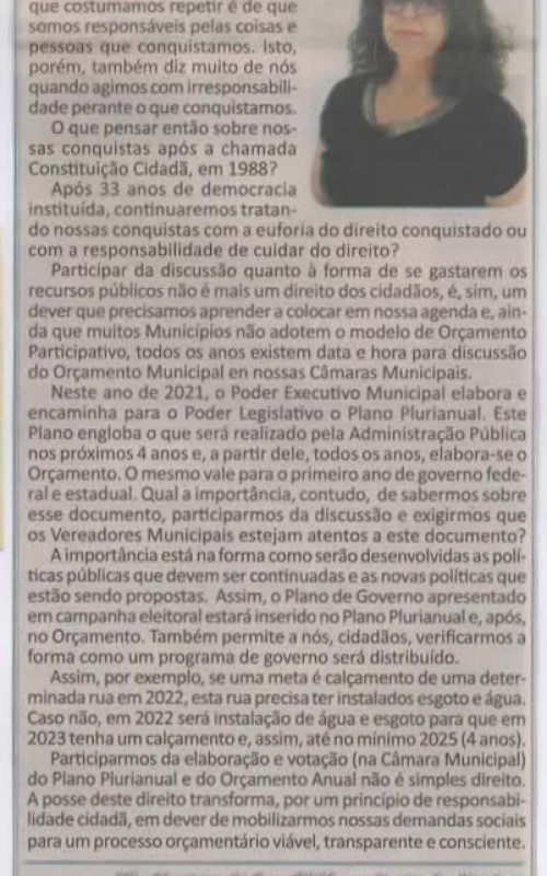 Orçamento Participativo conquista ou dever