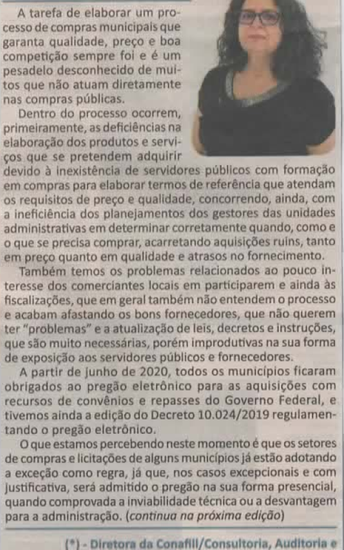 Regionalização das compras e pregão eletrônico nos pequenos municípios